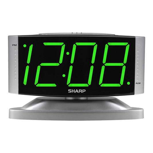 SHARP Home LED Digital Alarm Clock with Swivel Base Outlet Powered Easy Read Display Free shipping