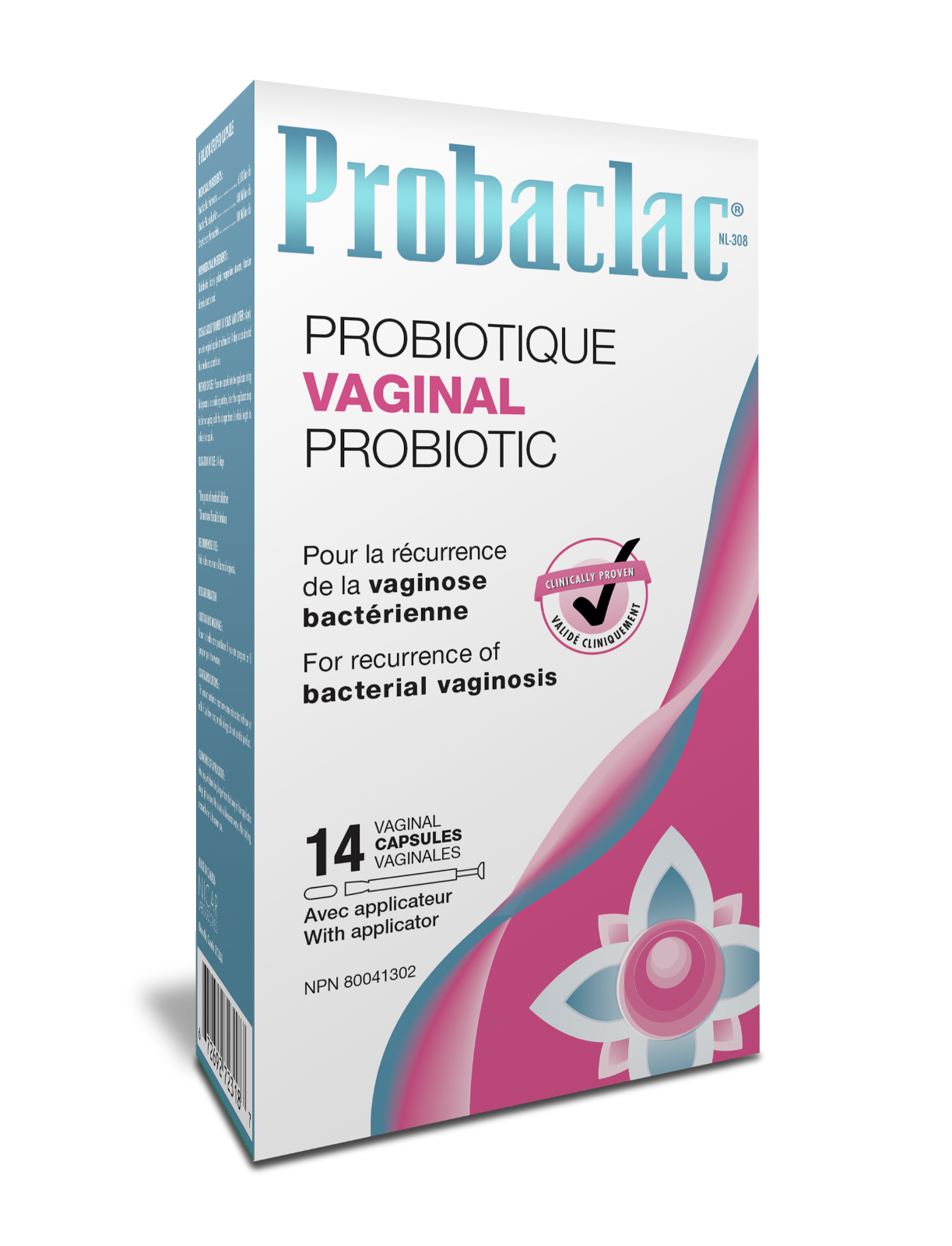 Probaclac Vaginal probiotic, bacterial vaginosis, pH balance
