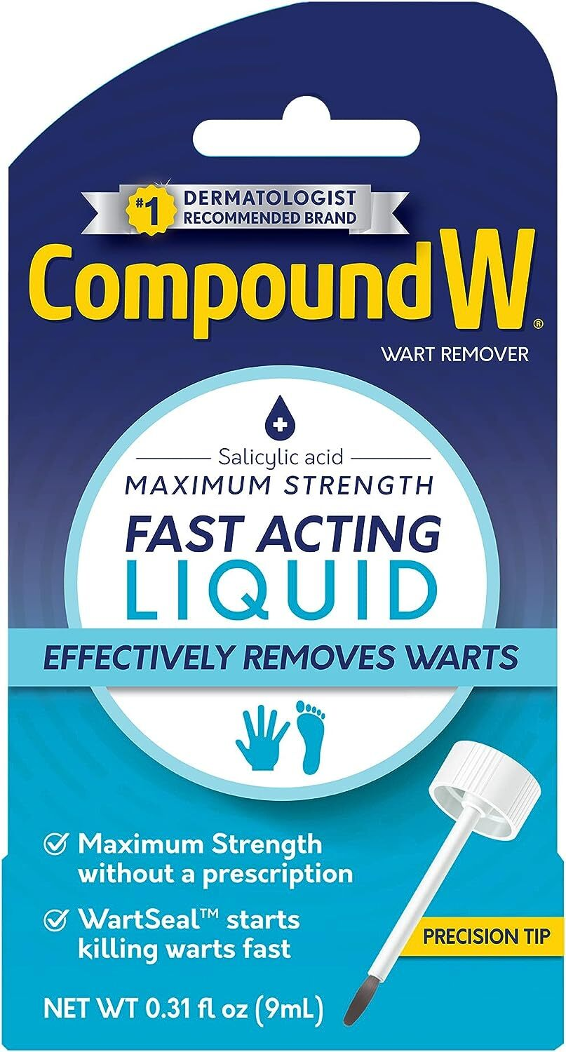 Compound W Maximum Strength Wart Remover Liquid | 17% Salicylic Acid | Fast Acting | Common & Plantar Warts | FREE SHIPPING ⚕️