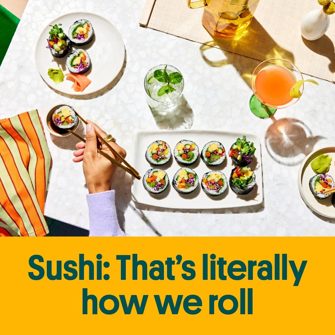 Gimme Organic Sushi Nori Seaweed Snacks 50 Count Premium Gluten Free Vegan Keto