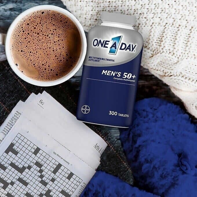 One A Day Men's 50+ Healthy Advantage Multivitamin, 300 Tablets Gluten Free