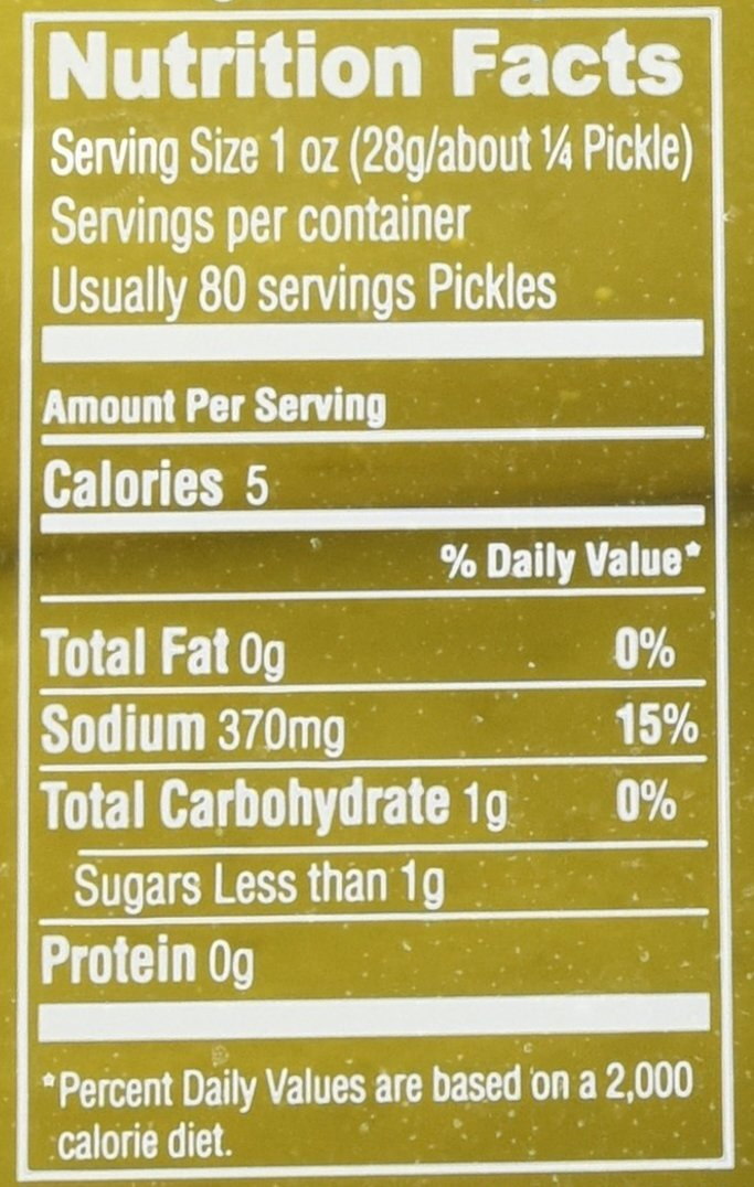 Best Maid Sour Pickles 1 Gal Jar 128 Fl Oz Pack Of 1 18 Count