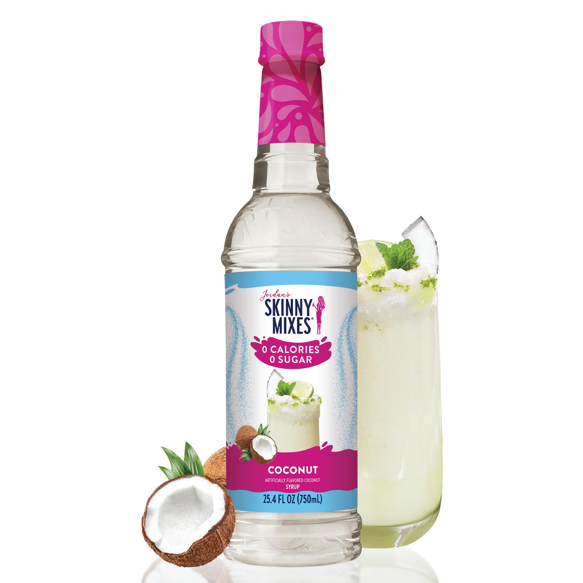 Jordan's Skinny Syrups Coconut Flavor | Sugar Free Zero Calorie Beverage Enhancer | 25.4 fl oz | FREE SHIPPING 🥥🥤