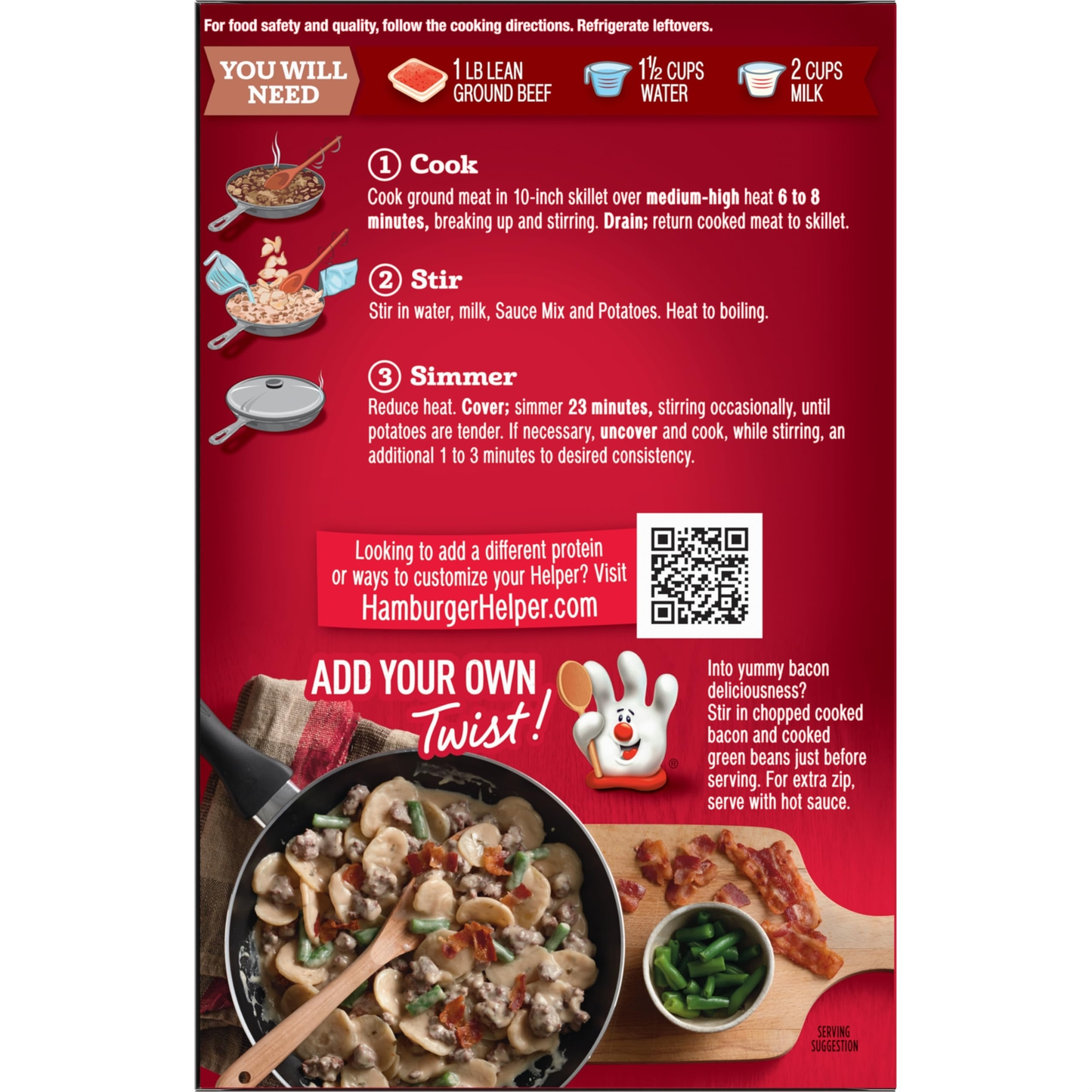 12 Pack Hamburger Helper Potatoes Stroganoff Family Meal Easy Cook 5 Ounce