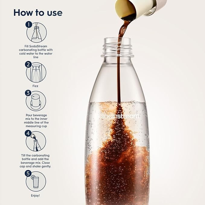 SodaStream Classic Diet Cola Caffeine Free Drink Mix 440ml (Pack of 2) Sugar Free Soda