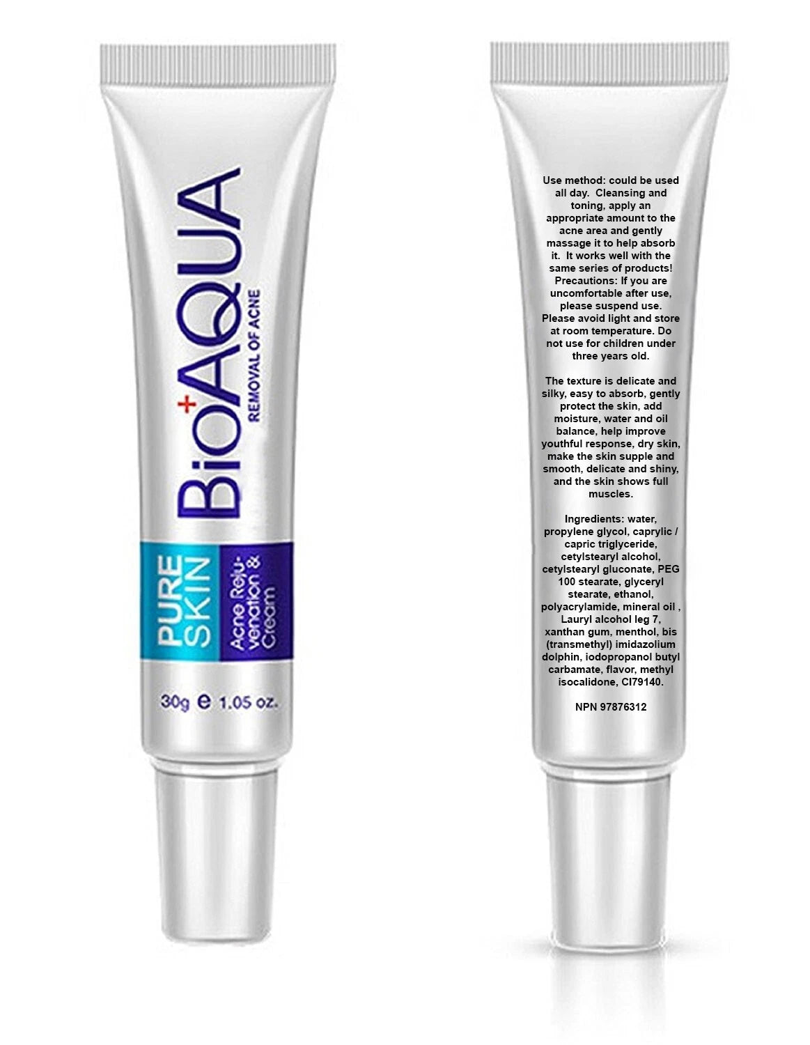 Bioaqua bioaqua Crema De Acné Removedor De Cicatrices Poros Blanqueadora Piel Facial Tratamiento