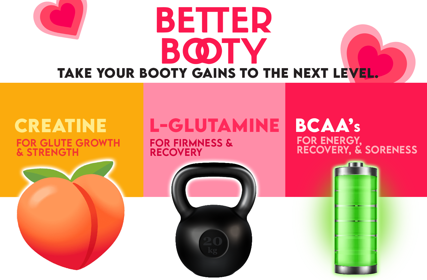 Better Booty BBL Tablets for Women with Creatine – Perfect Peach Glute Builder 45 Capsules | Free Shipping