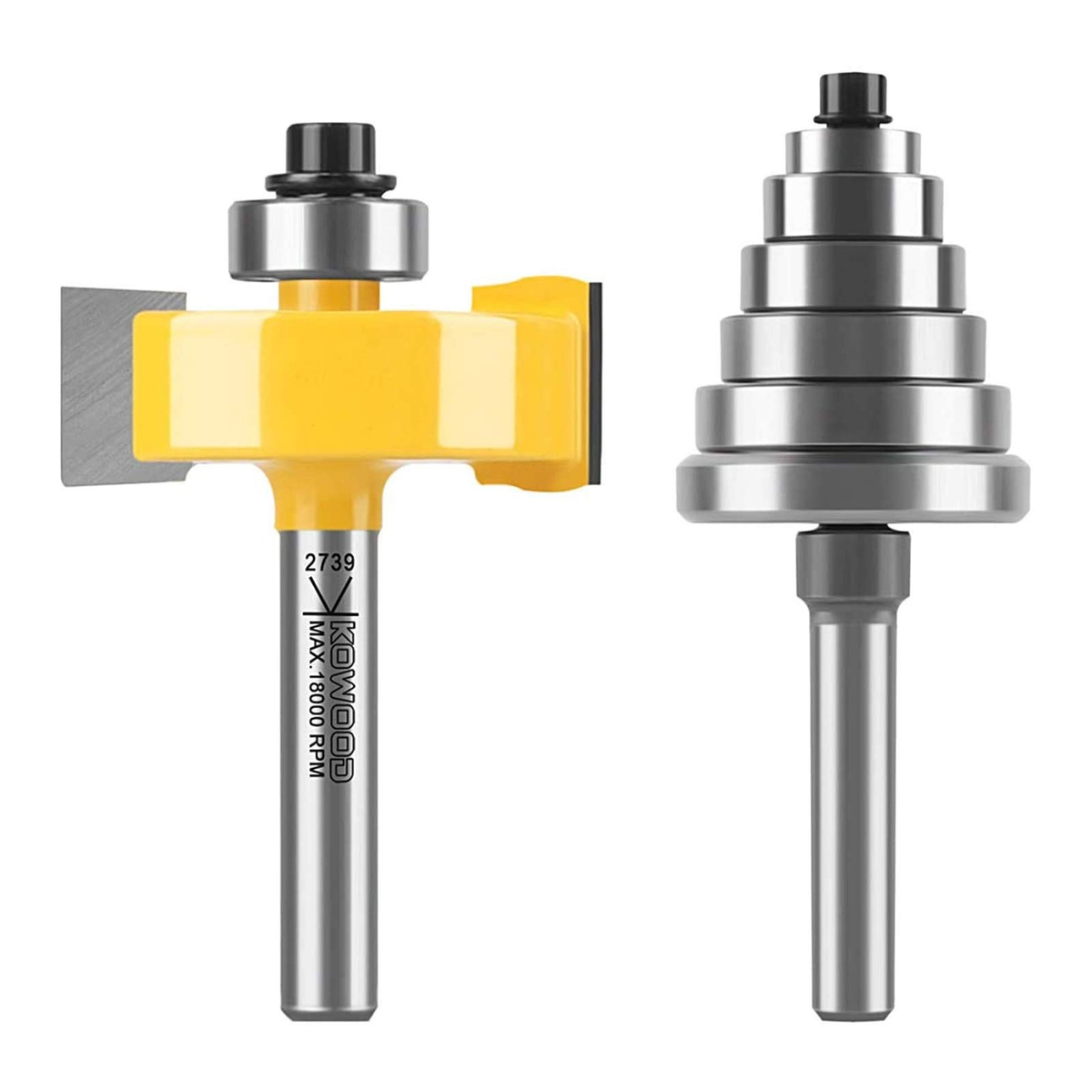 OWOOD Rabbet Router Bit | 1/4" Shank | 7 Bearings | 1/8"-1/2" Cutting Depths | Woodworking Tool | FREE SHIPPING 🪵🔧