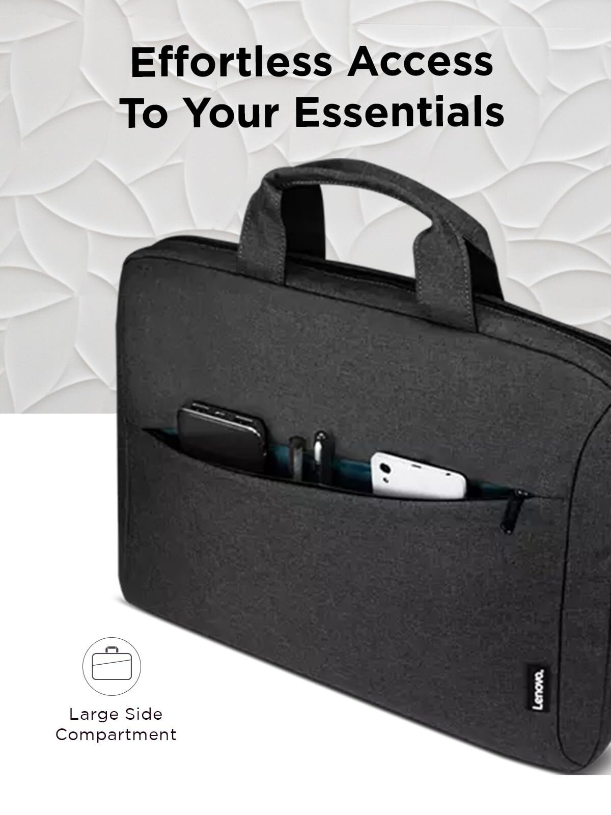 Lenovo T210 15.6 Inch Black Laptop Messenger Bag Water Repellent Design