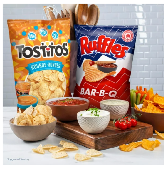 Tostitos Tortilla Chips Hint of Zesty Cheddar 245g – Crispy Corn Chips with Cheddar Flavor
