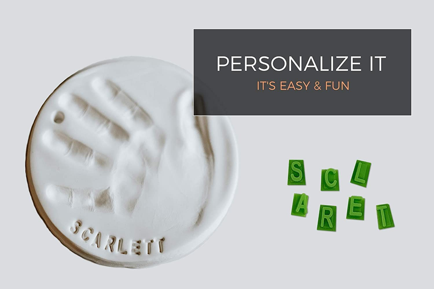 Baby Handprint & Footprint Keepsake Ornament Kit – Makes 2 Baby Memory Ornaments | Free Shipping