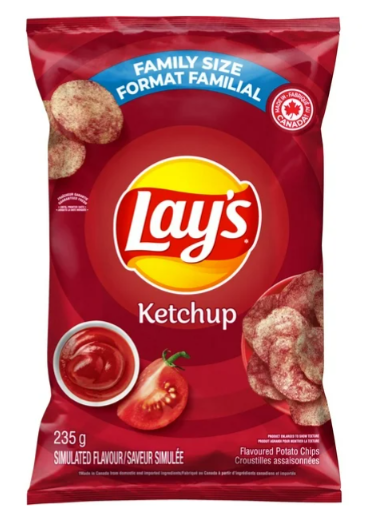 Lay's Ketchup Flavored Potato Chips, 220g (3 Pack)