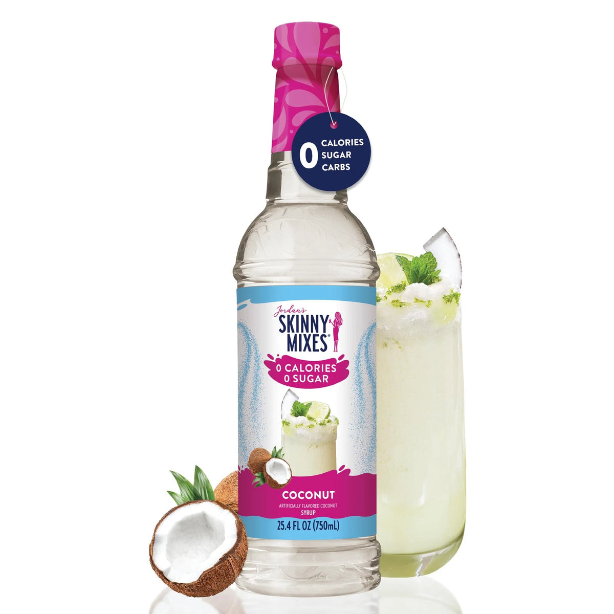 Jordan's Skinny Syrups Coconut Flavor | Sugar Free Zero Calorie Beverage Enhancer | 25.4 fl oz | FREE SHIPPING 🥥🥤