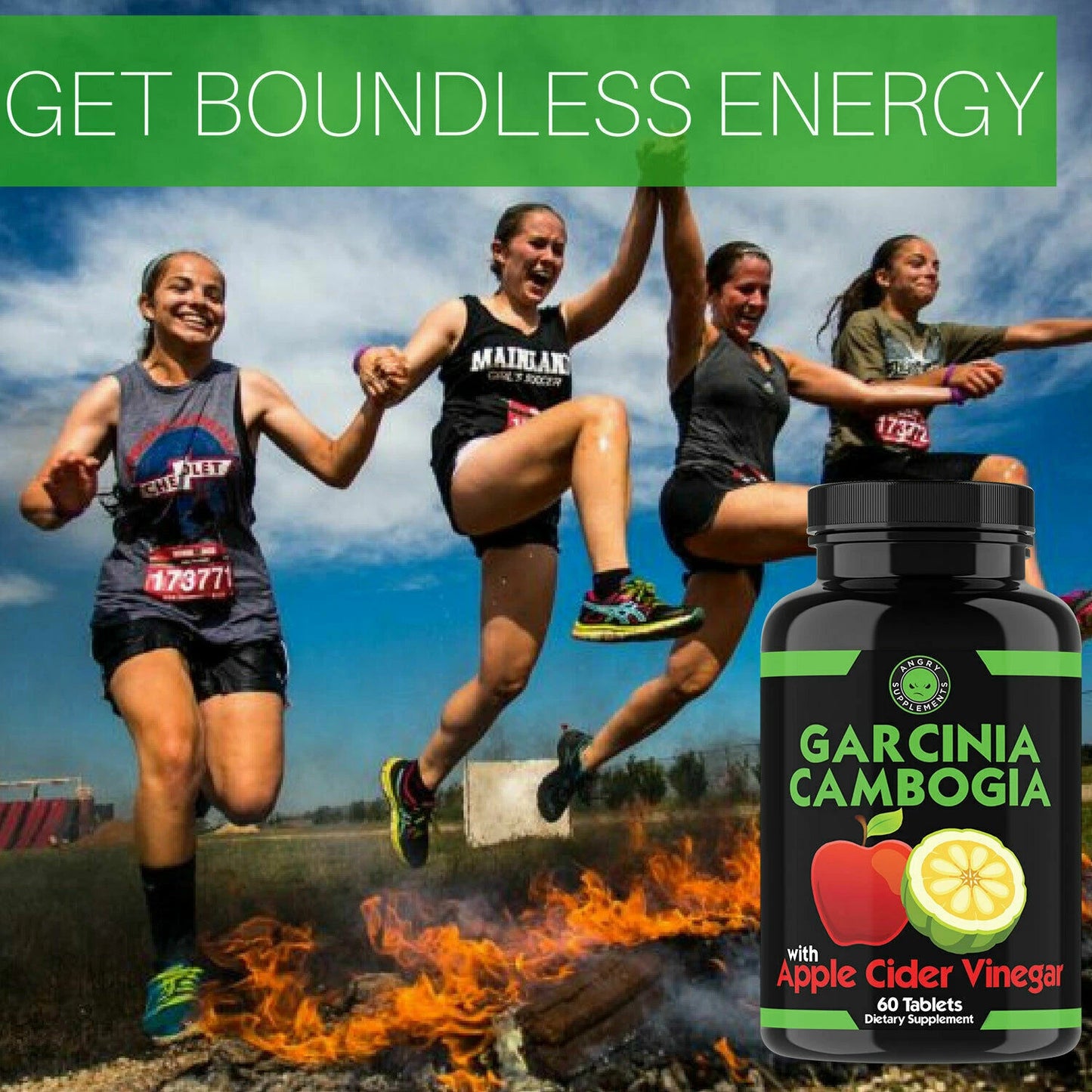 THE Best  Weight Loss Garcinia Cambogia w. Apple Cider Vinegar Fat Burner (3-PK)