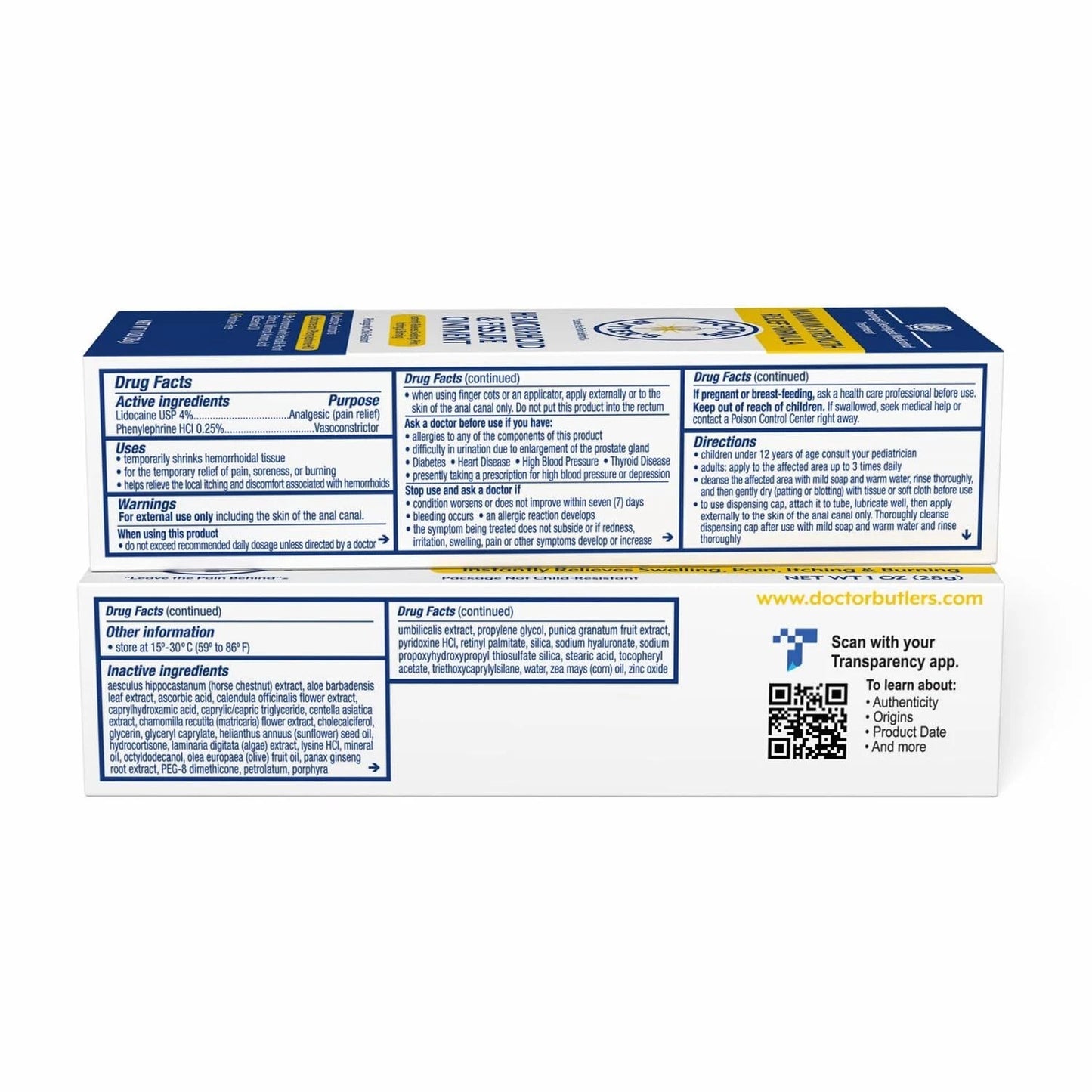Doctor Butler's Hemorrhoid & Fissure Ointment 1 oz – Soothing Rectal Care Treatment | Free Shipping