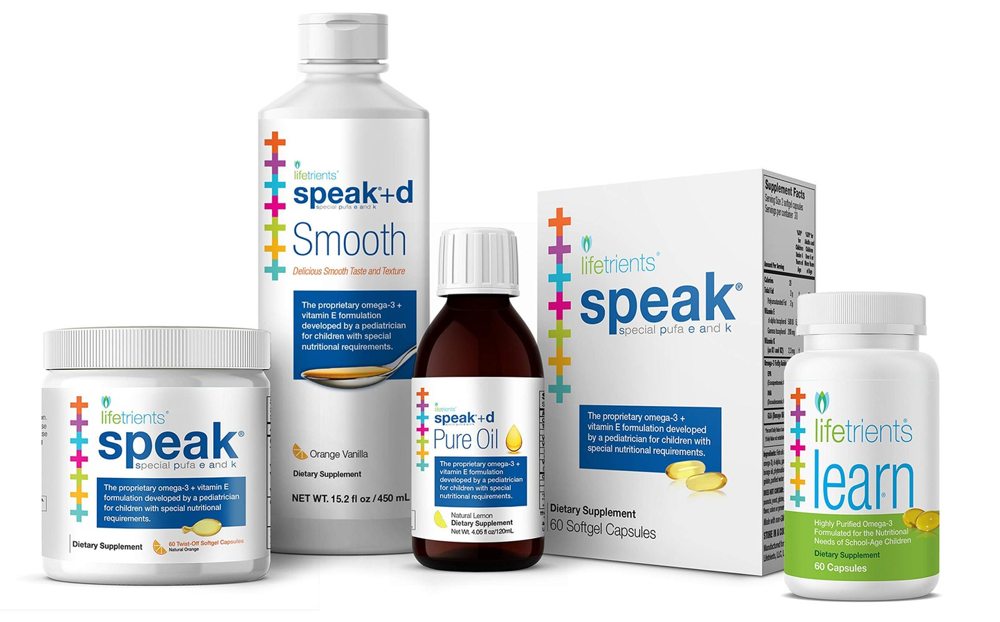 Lifetrients Speak+d Twist-Off Softgels – Natural Orange – 60 Softgels – Pedia...