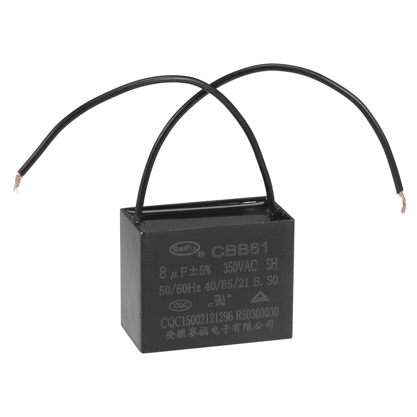 Cbb61 Capacitor 8Uf 350V Ac For Ceiling Fans Motors Generators 50 60Hz