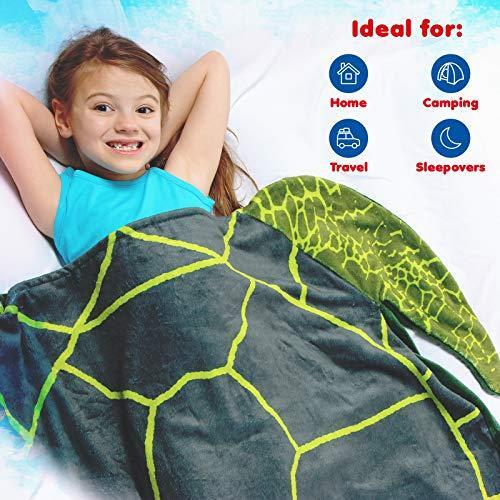 Silver Lilly Animal Tail Blanket – Plush Kids Sleeping Bag Blanket, Cozy Animal Design