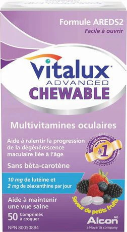 Vitalux Advanced, Chewable Ocular Multivitamin, 50 chewable tablets,