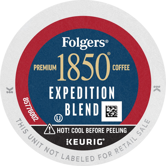🛒    1850 by Folgers Pioneer Blend Medium Roast Coffee | 96 Keurig K-Cup Pods | 4 x 24 Count | 100% Arabica | FREE SHIPPING ☕