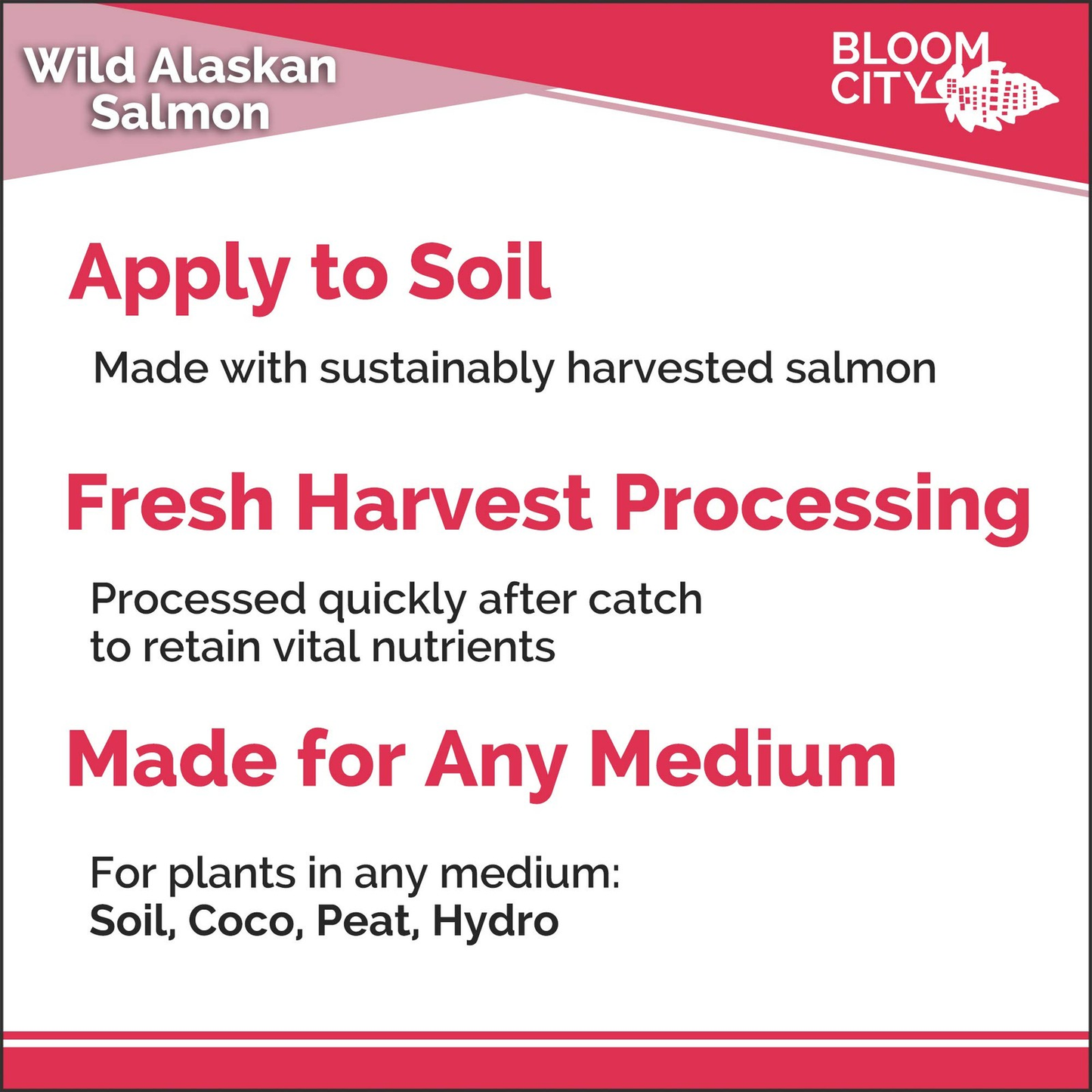 Bloom City 32 oz Salmon Emulsion Fertilizer for Plants Indoor Outdoor Use