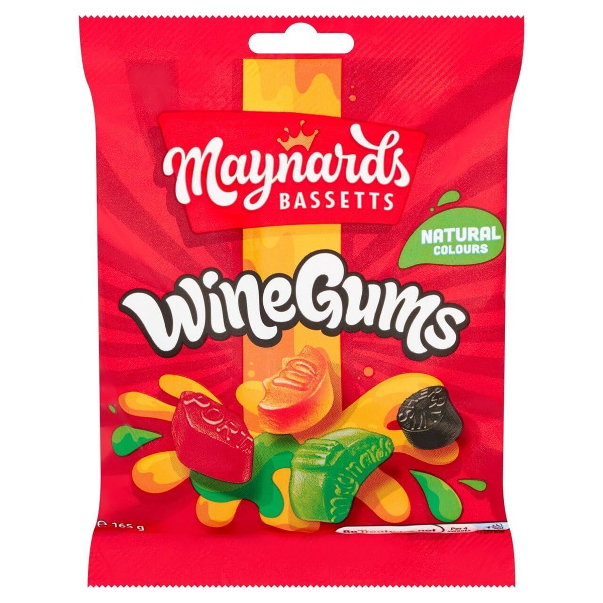 Maynards Wine Gums Multicolor Candy, 2 x 165g bags. Assorted fruity chewy sweets with classic British flavor. Perfect for snacking and sharing. 🍬🌈