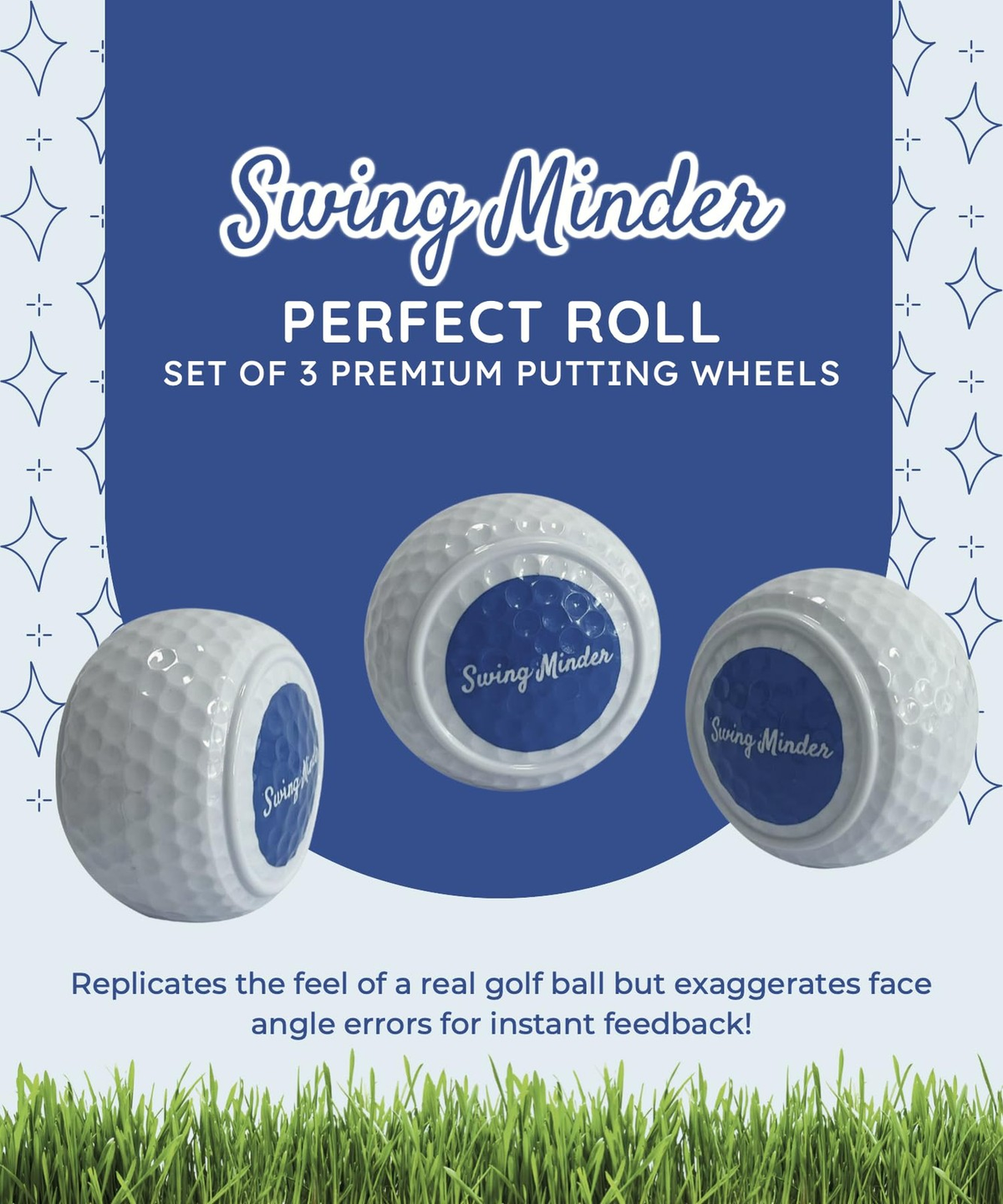 Golf Putting Wheels Training Aid | Set of 3 for Accurate Roll Practice