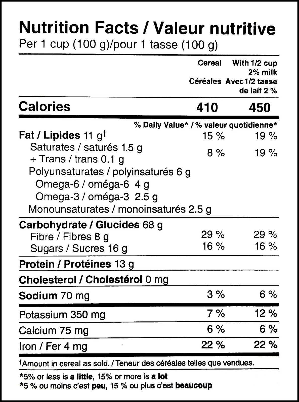 President's Choice Organics Flax & Hemp Granola, 325g/11.3 oz. Box