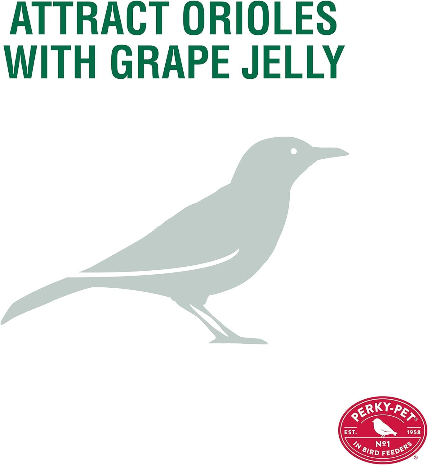 Perky Pet Oriole Jelly Feeder 32 Oz Orange Tray Attracts Orioles With Grape J...