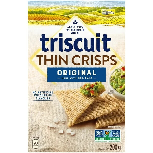 Triscuit Thin Crisps Original Snacking Crackers 200g Each Pack of 6