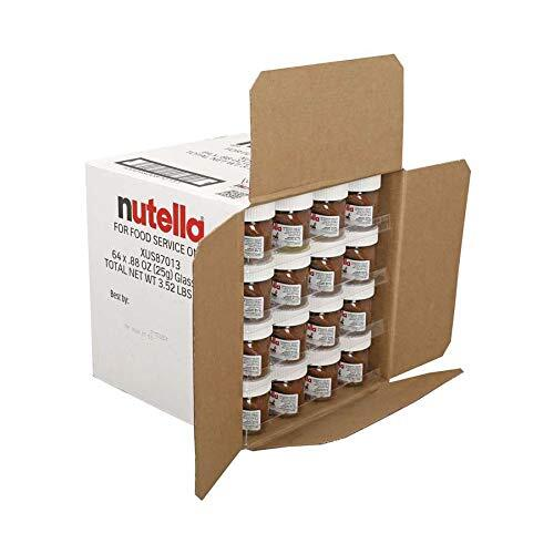 Nutella Hazelnut Spread with Cocoa Pack of 64 Mini 0.88 Oz Glass Jars