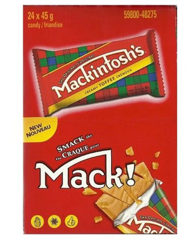 Nestle Mackintosh Toffee Bars Box of 24 x 45g – Classic Canadian Candy | Free Shipping