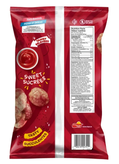 Lay's Ketchup Flavored Potato Chips, 220g (3 Pack)