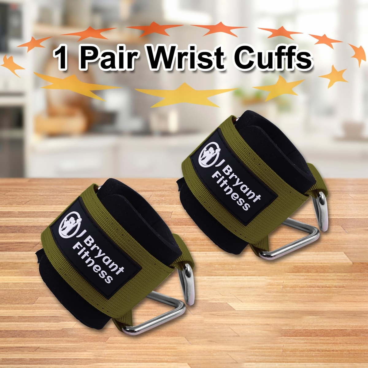 Heavy Duty Adjustable Wrist Cuffs for Cable Machines  Strength Training Support