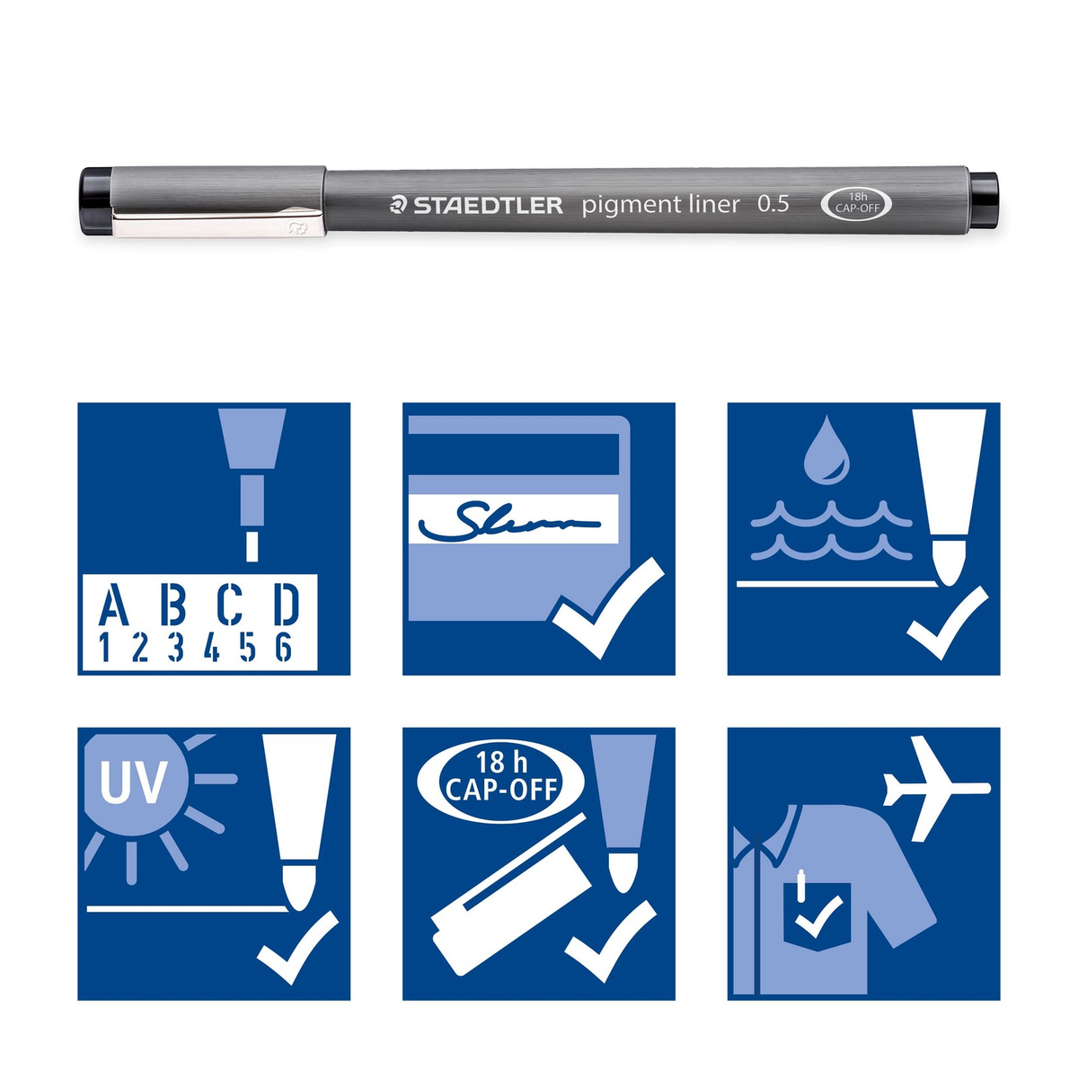 Staedtler Pigment Liner Bonus Sketch Set Of 6 Liners For Office Product