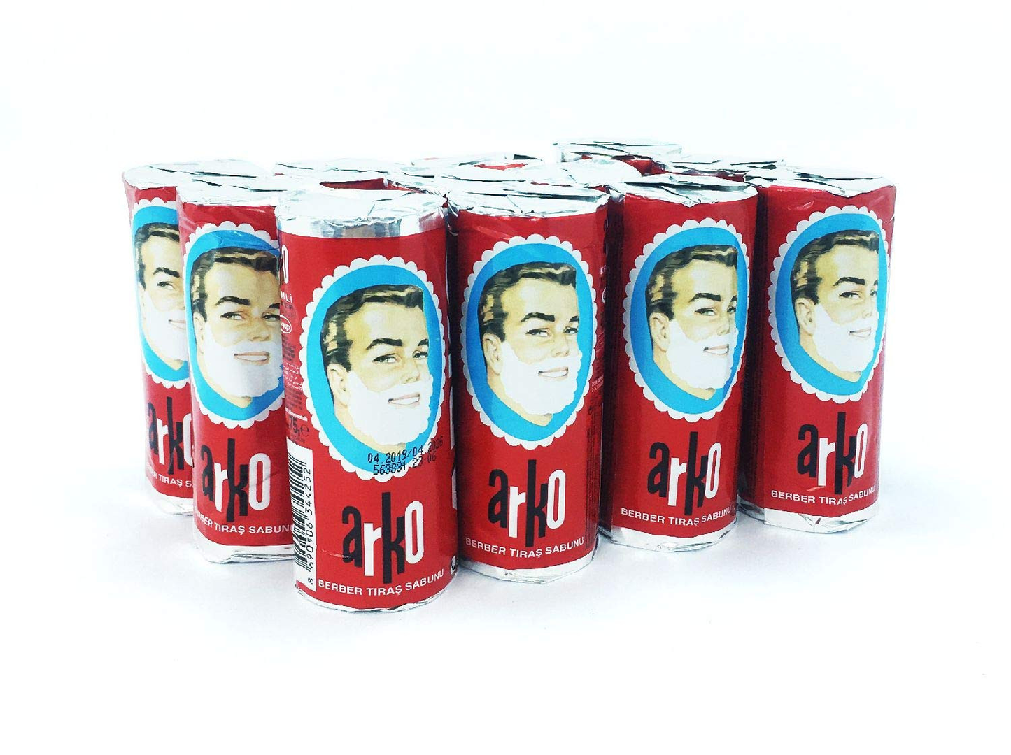 EVYAP Shaving Cream Soap Stick 12-Pack Traditional Wet Shave Cream Soap for Smooth Comfortable Shaving