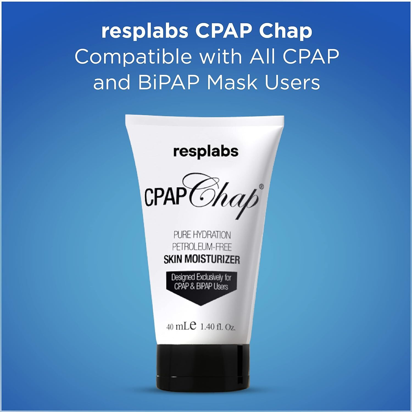 RespLabs CPAP Chap Face Cream, Petroleum Free and Non-Greasy CPAP Lotion