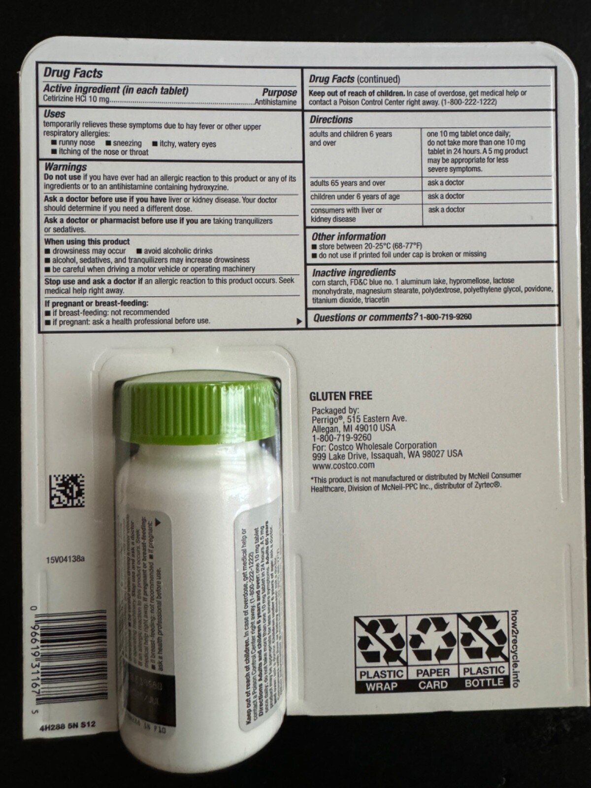 Kirkland Signature Aller-Tec Allergy Relief Tablets 365 Count – Cetirizine HCl Antihistamine
