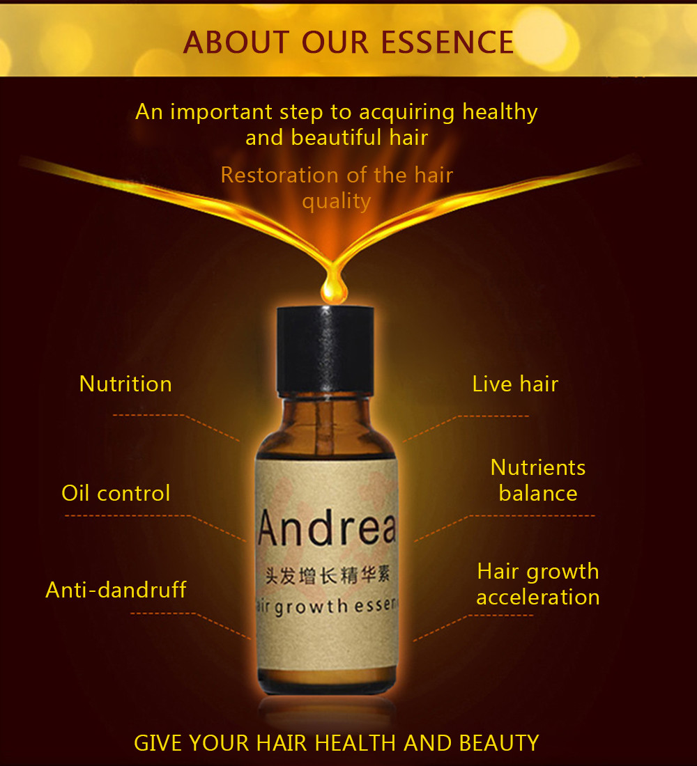 Andrea Hair Regrow Oil Growth Ginger Essence Hair Loss Serum Treatment 5x20ml