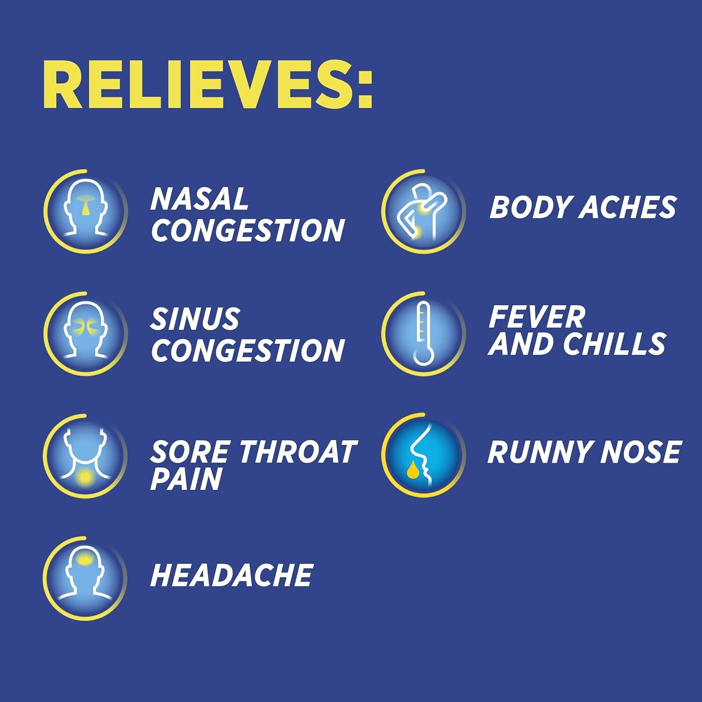 NeoCitran ES Cold & Sinus Night Lemon 10 Pouches – Nighttime Cold & Flu Symptom Relief