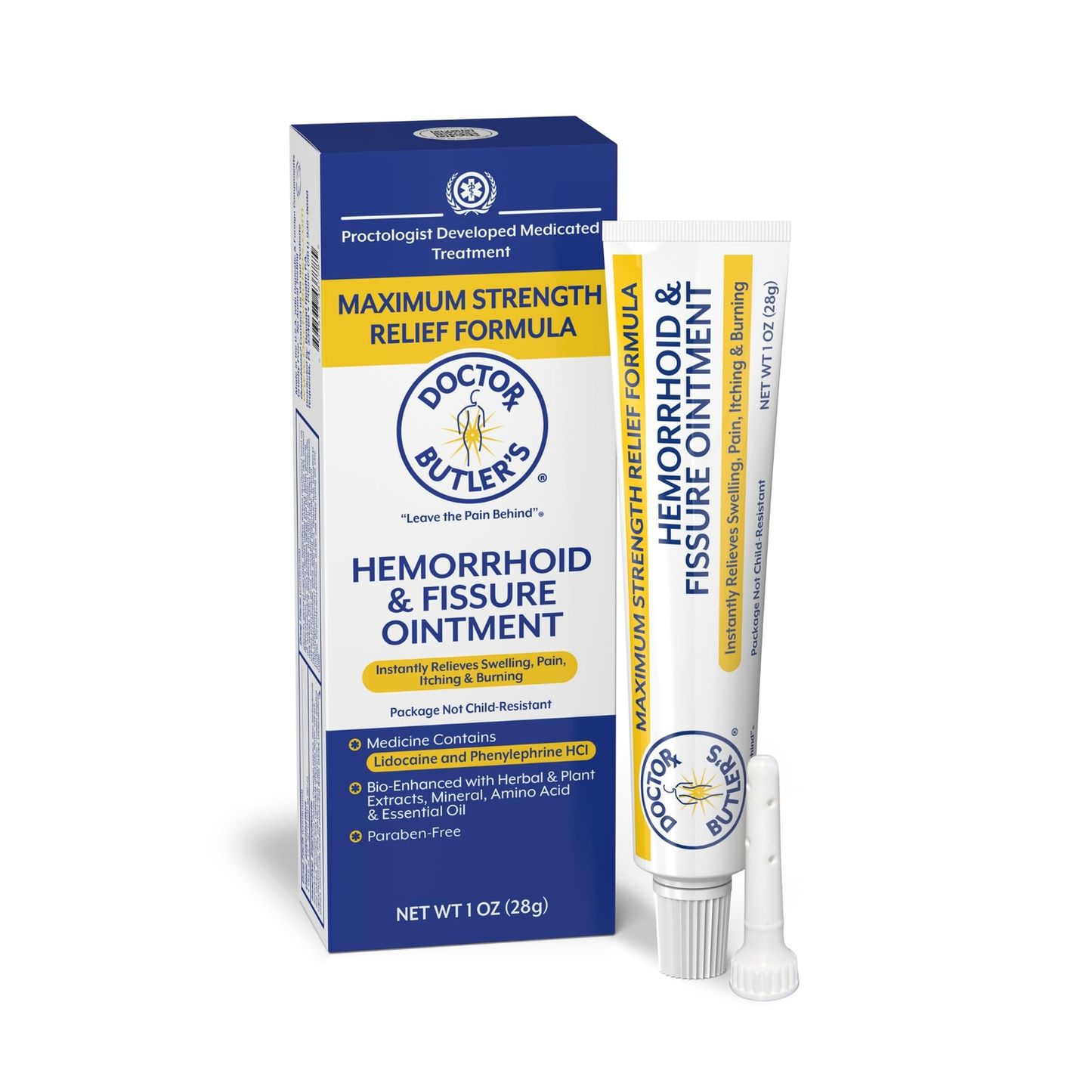 Doctor Butler's Hemorrhoid & Fissure Ointment 1 oz – Soothing Rectal Care Treatment | Free Shipping