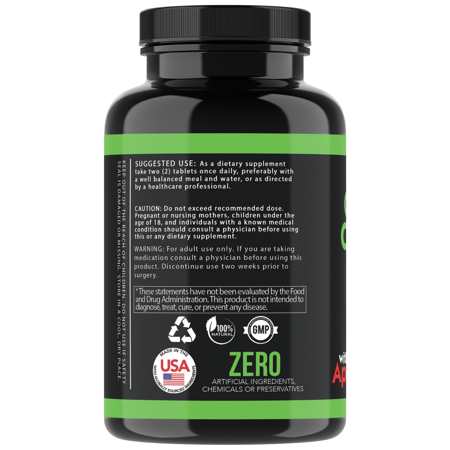 THE Best  Weight Loss Garcinia Cambogia w. Apple Cider Vinegar Fat Burner (3-PK)