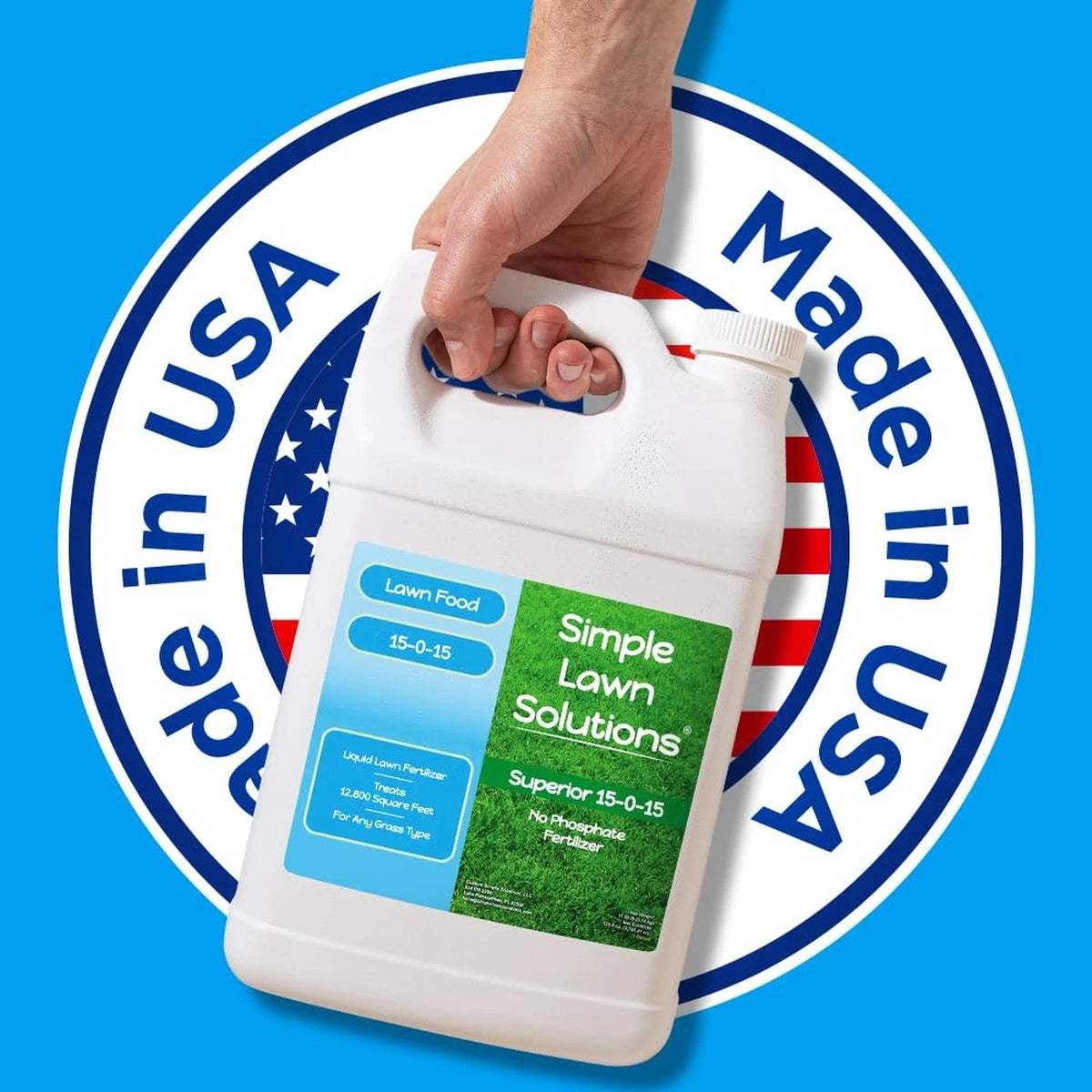 Superior 15-0-15 Liquid Lawn Fertilizer - Lawn Food for Growth & Green - Nitr...