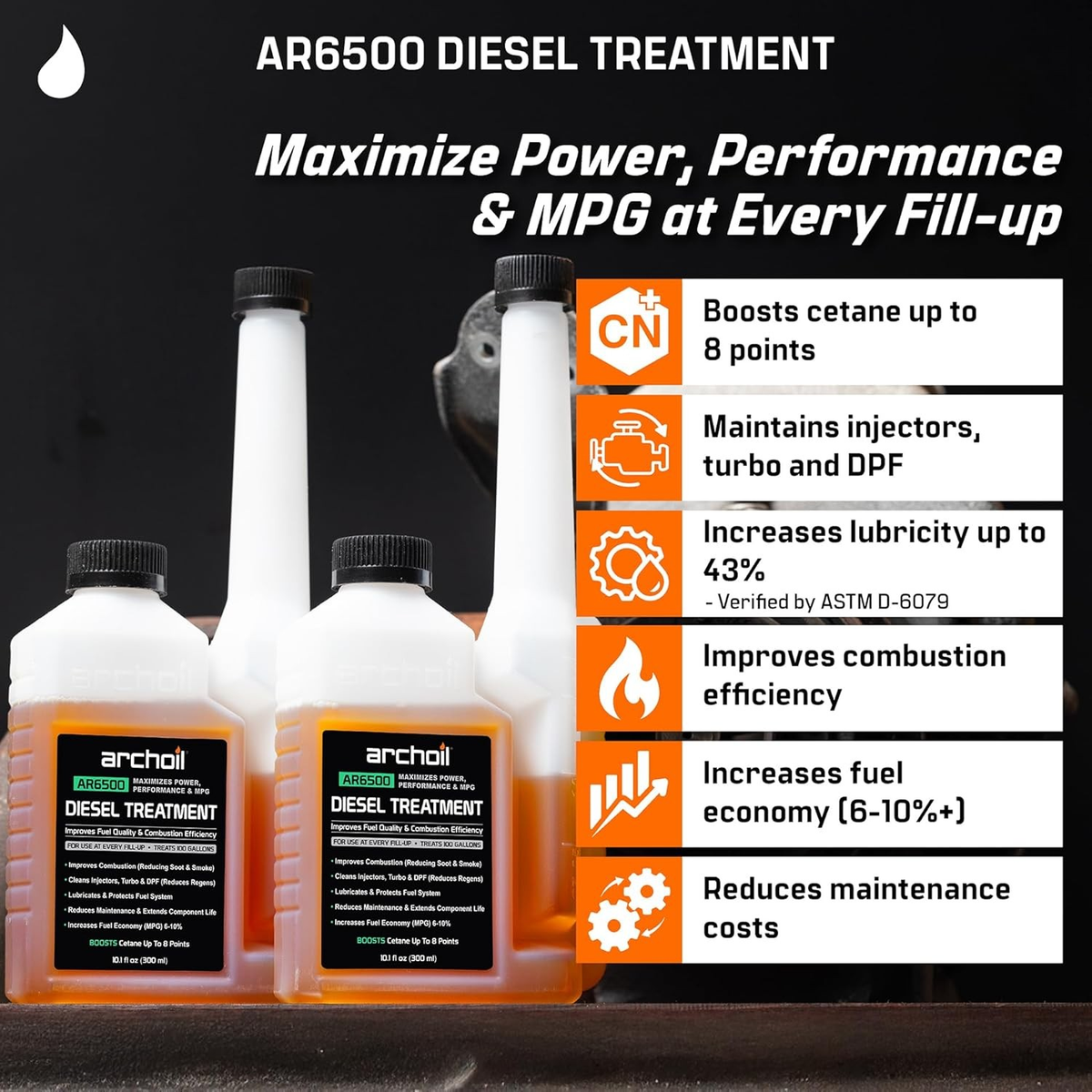 AR6500 Diesel Treatment 4-Pack for 400 Gallons