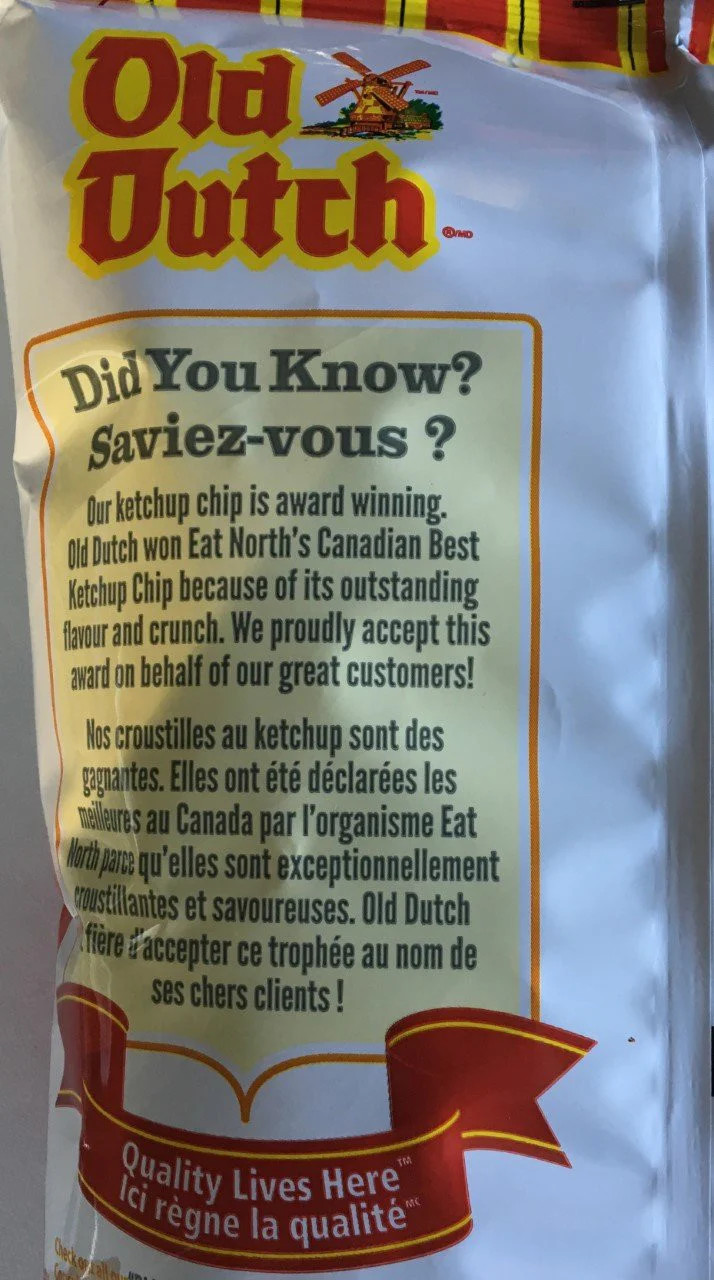 Old Dutch Ketchup Flavoured Potato Chips 235g | Classic Canadian Snack | Gluten Free | FREE SHIPPING