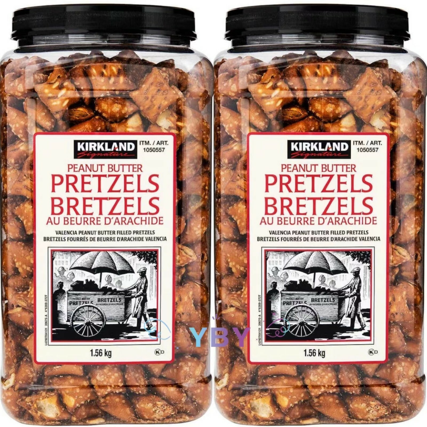 Kirkland Signature Valencia Peanut Butter Filled Pretzels 55 oz 2 Jars