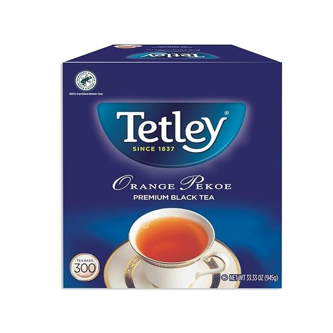 Tetley Orange Pekoe Black Tea 300 Tea Bags 945g – Rich & Smooth – Free Shipping