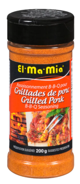 El-Ma-Mia Grilled Pork BBQ Seasoning 200g – Flavorful Barbecue Spice Blend for Pork