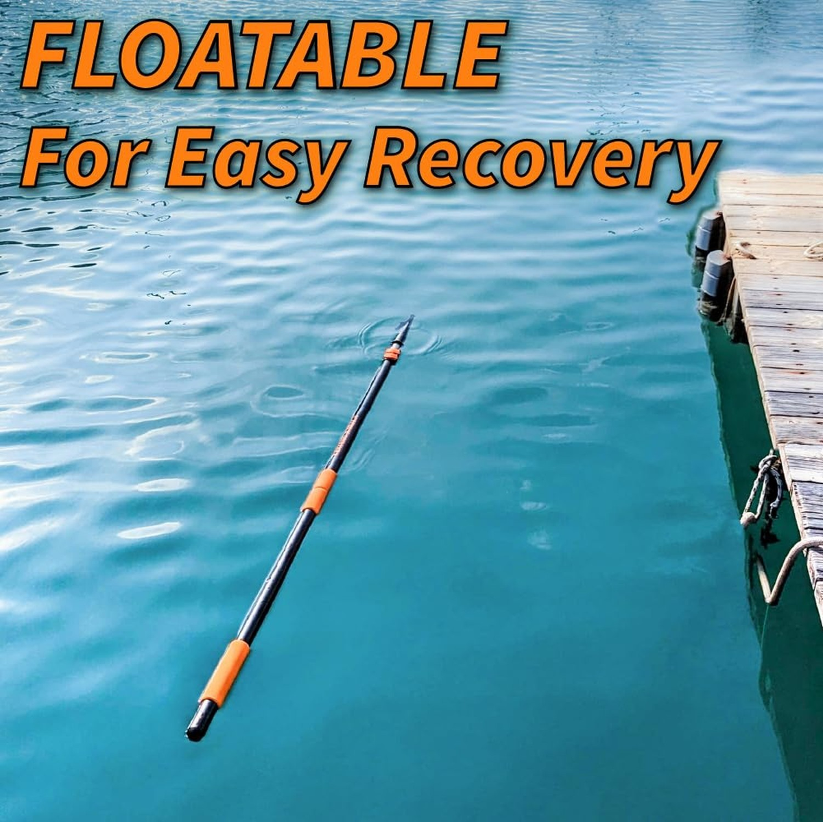 Boat Hook for Docking with Telescoping Extension Pole // Durable, Floating, L...