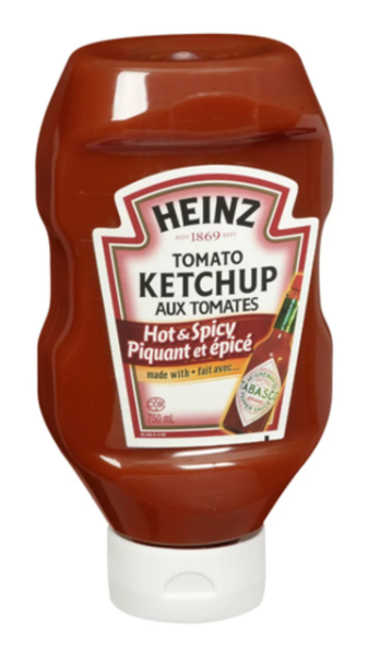Heinz Tomato Ketchup Hot & Spicy 750ml (2 Pack) – Bold Flavor with a Spicy Kick